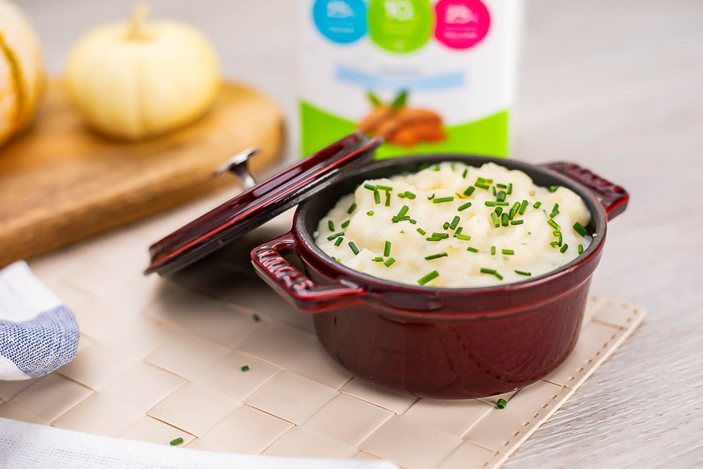 Vegan Mashed Potatoes with Roasted Garlic