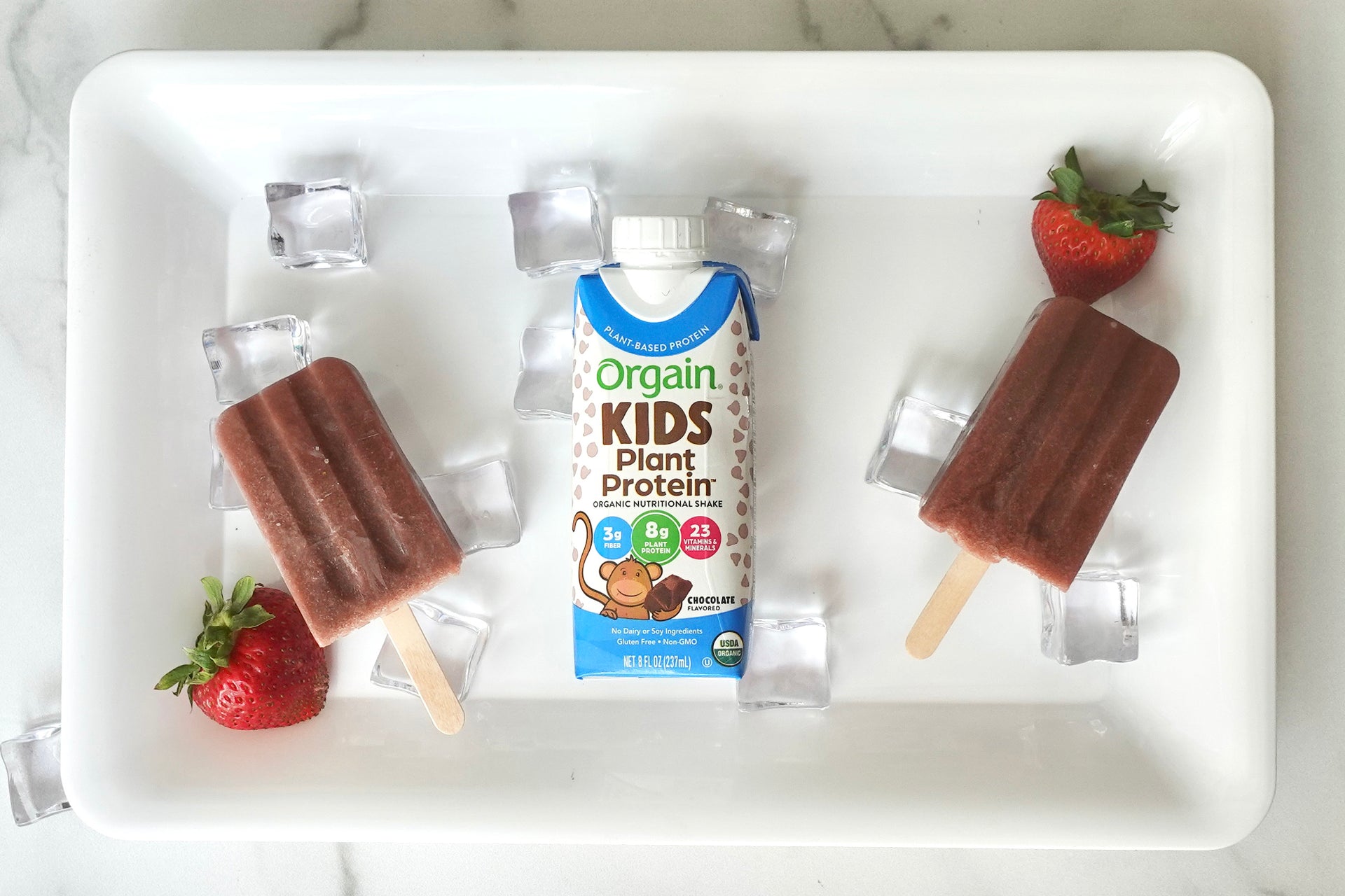 Easy Chocolate Strawberry Popsicles