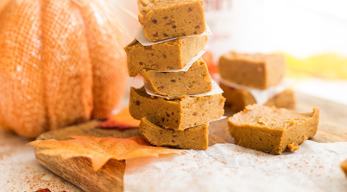 Protein Pumpkin Date Fudge Bars