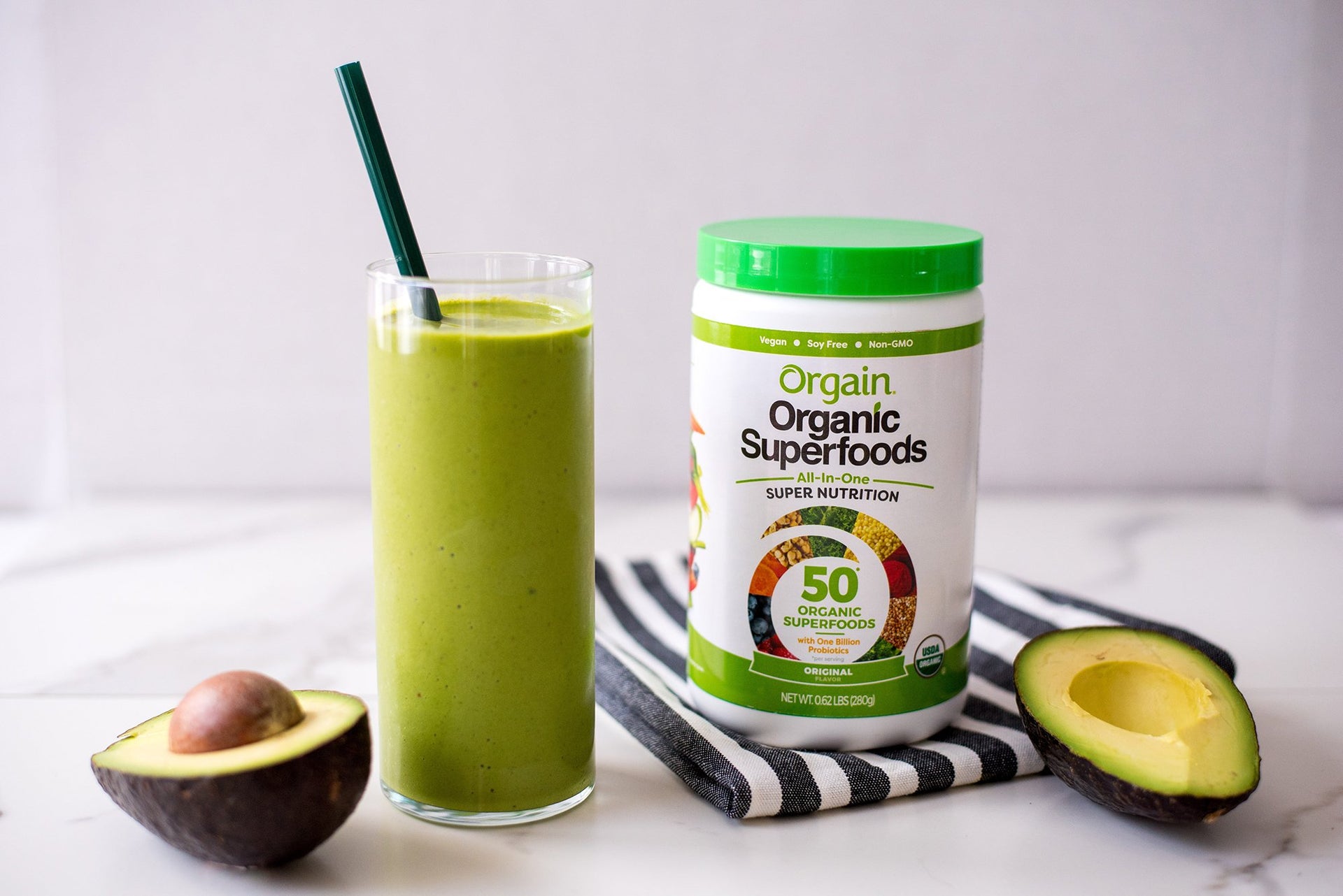 Creamy Green Ginger Superfoods Smoothie