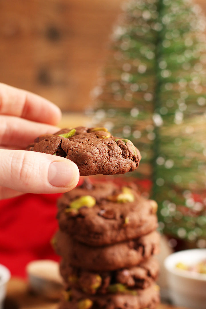 Triple Chocolate Pistachio Protein Cookie by My Darling Vegan