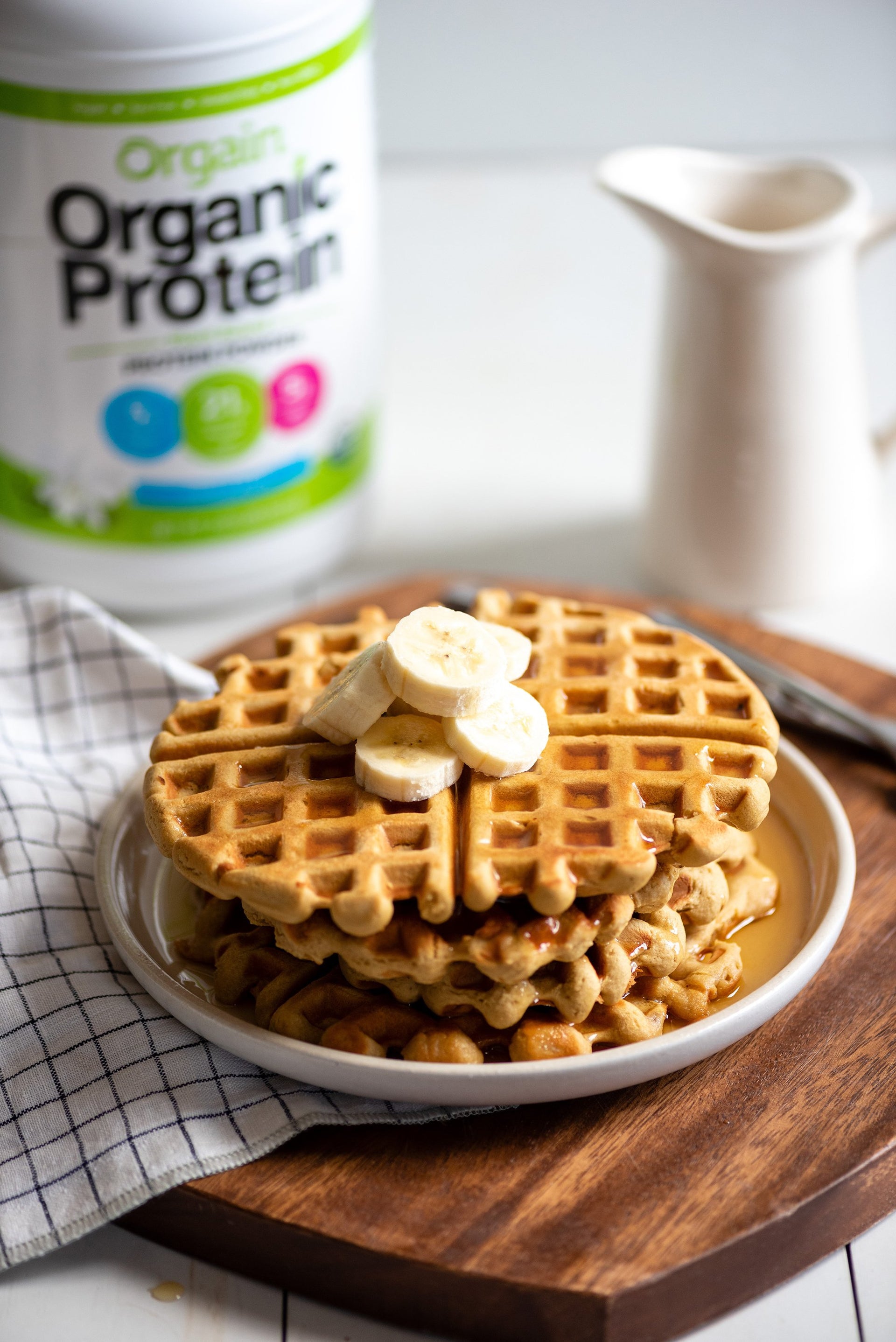 Protein Waffles With Bananas