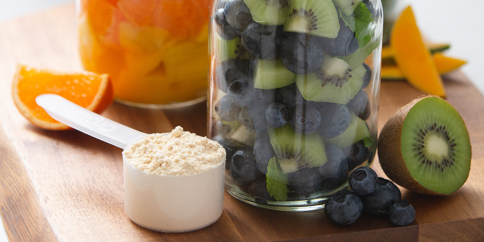 Kiwi Blueberry Protein Smoothie