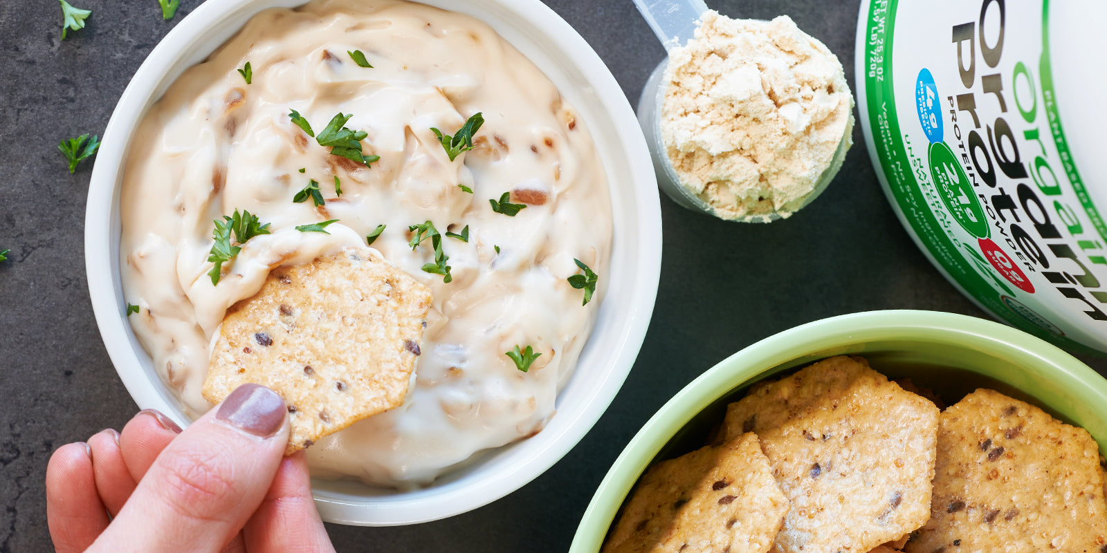 Dairy-Free Protein Onion Dip