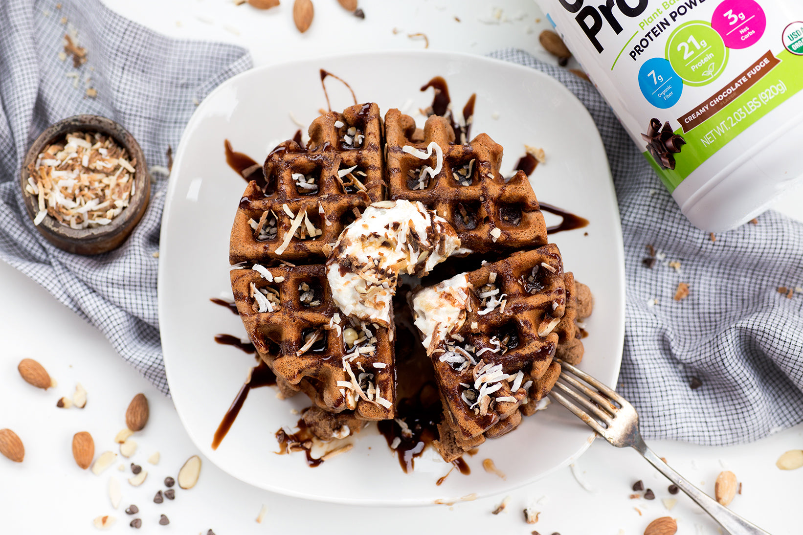 Gluten-Free Almond Joy Waffle