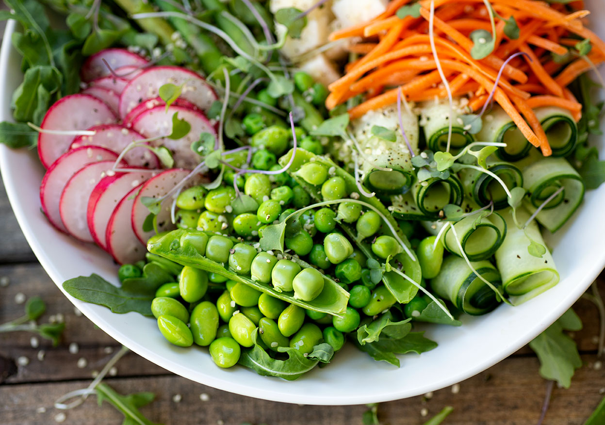 Summer Salad with Collagen Green Goddess Dressing