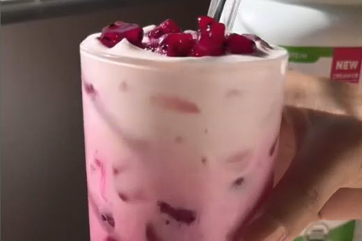 Creamy Mango Dragon Fruit refresher with Orgain Protein