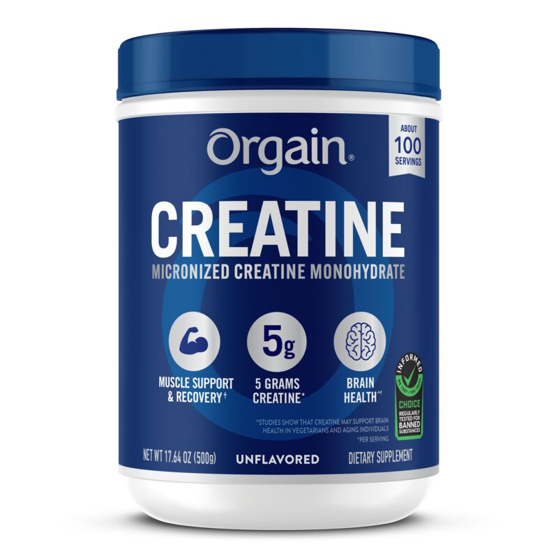 creatina o l-carnitina Optimum Nutrition, Polvo de micronizada, 600 g Creatine Monohydrate Powder | Orgain