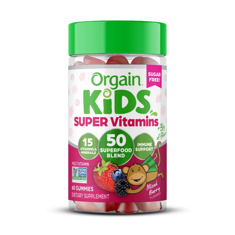 Front of Kids Super Vitamin Gummy Mixed Berry Flavor in the 60ct Size