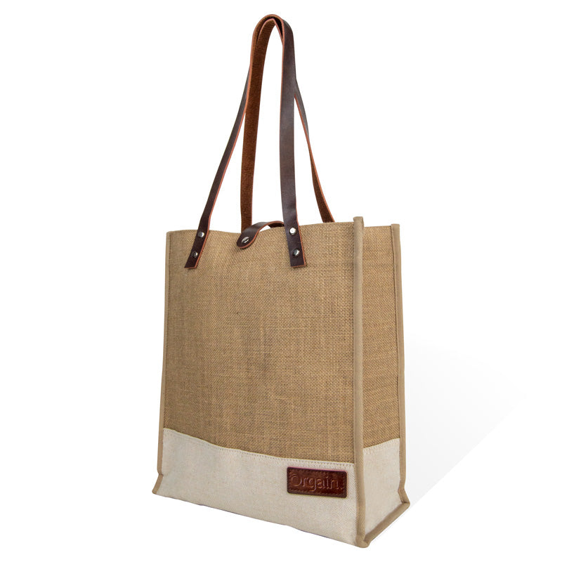 Front of Everyday Tote - Golden Jute 1 Tote Size in the 2.03lb Canister Size