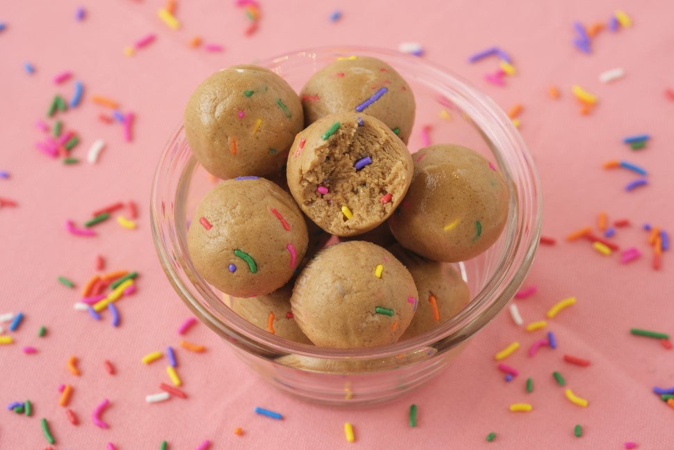 Birthday Cake Protein Balls