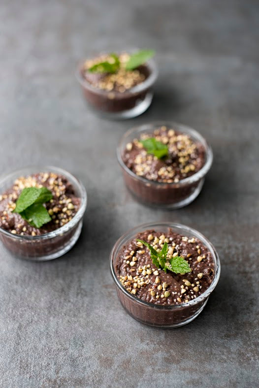 Chocolate Maca Mint Chia Pudding