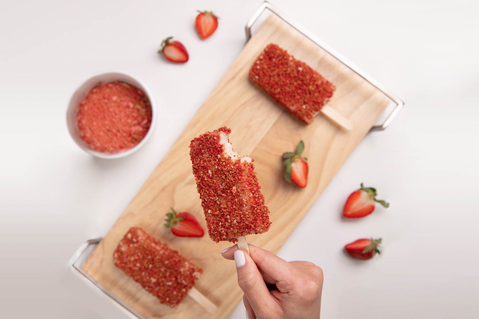 Strawberry Shortcake Protein Ice Cream Bars