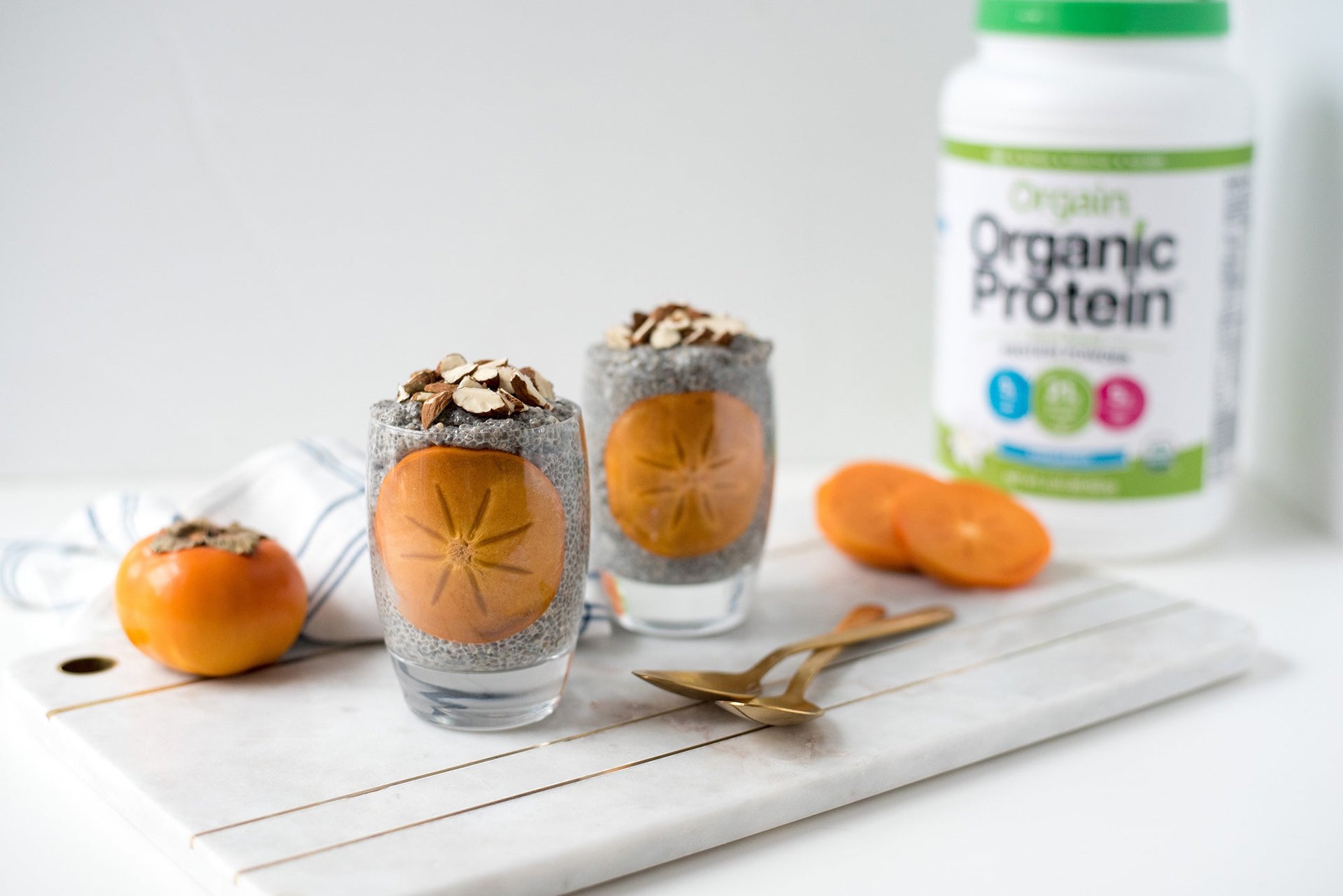 Persimmon Protein Chia Pudding