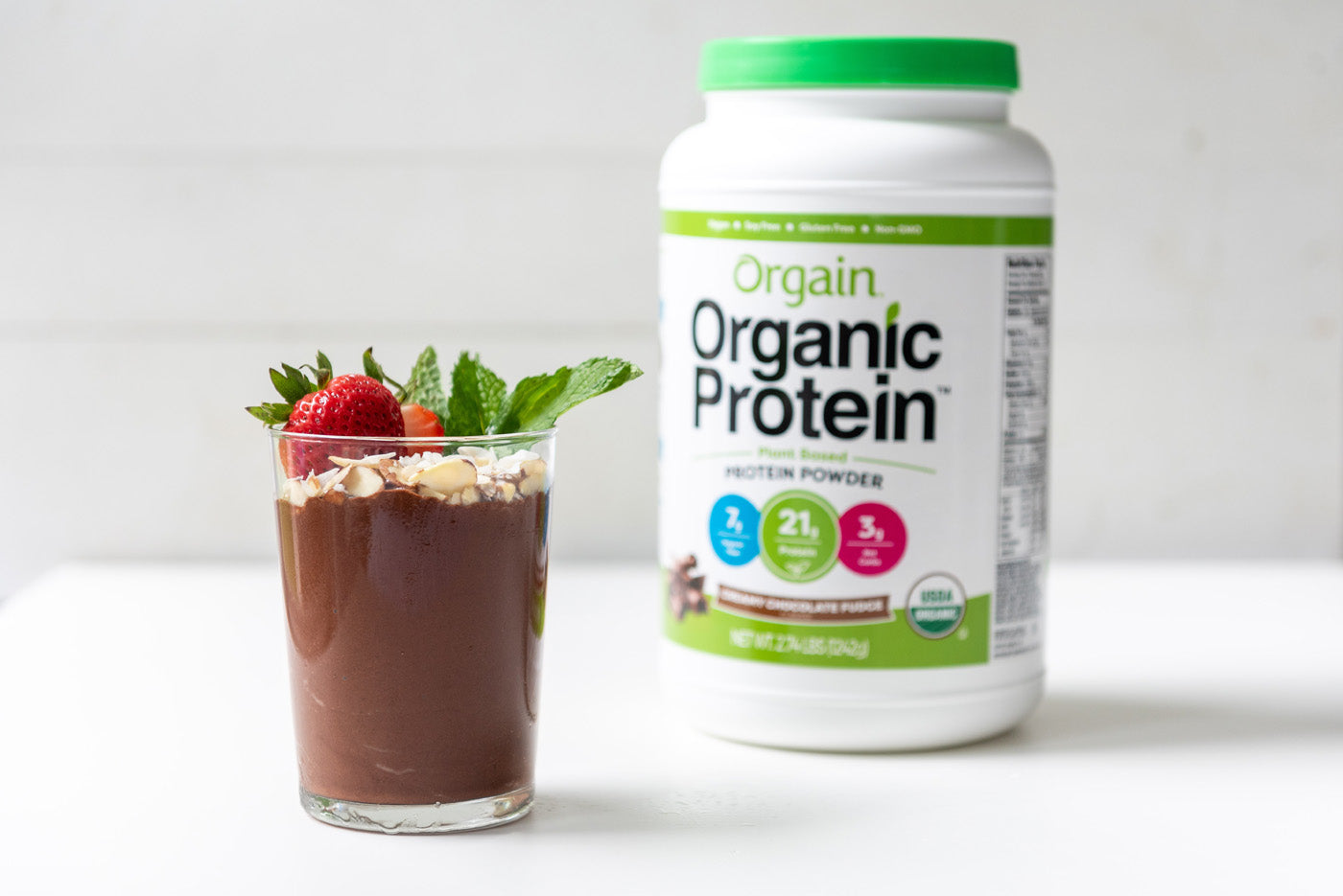 Chocolate Mint Protein Smoothie