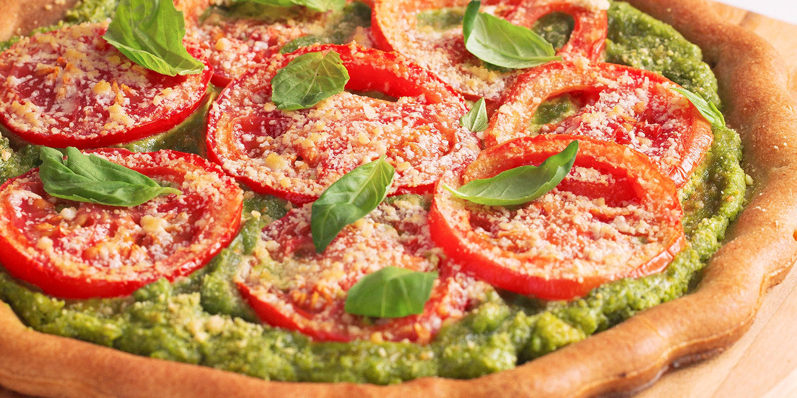 Vegan Protein Pesto and Roasted Tomato Pizza