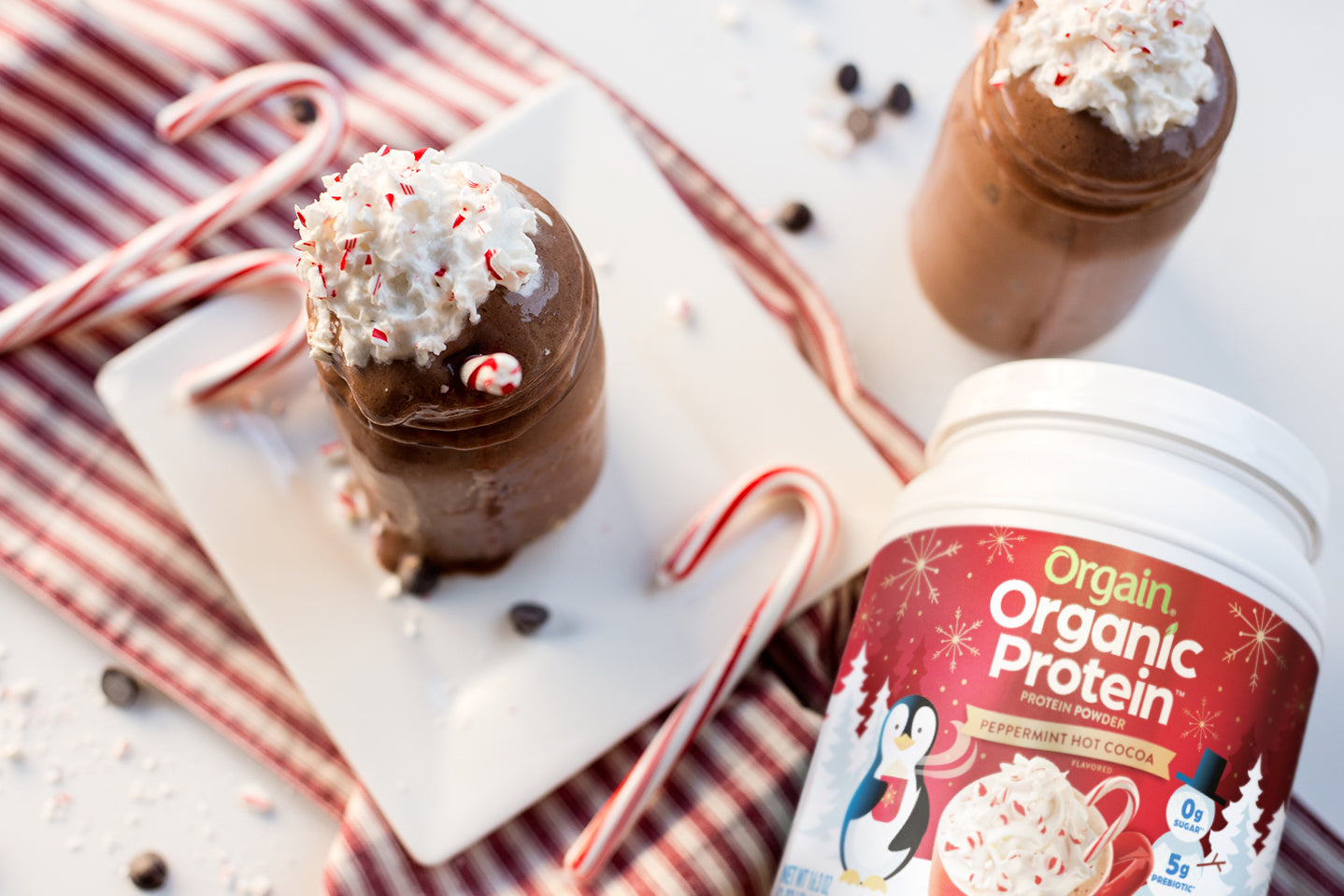 Chocolate Peppermint Protein Smoothie Recipe Peppermint Smoothie Orgain