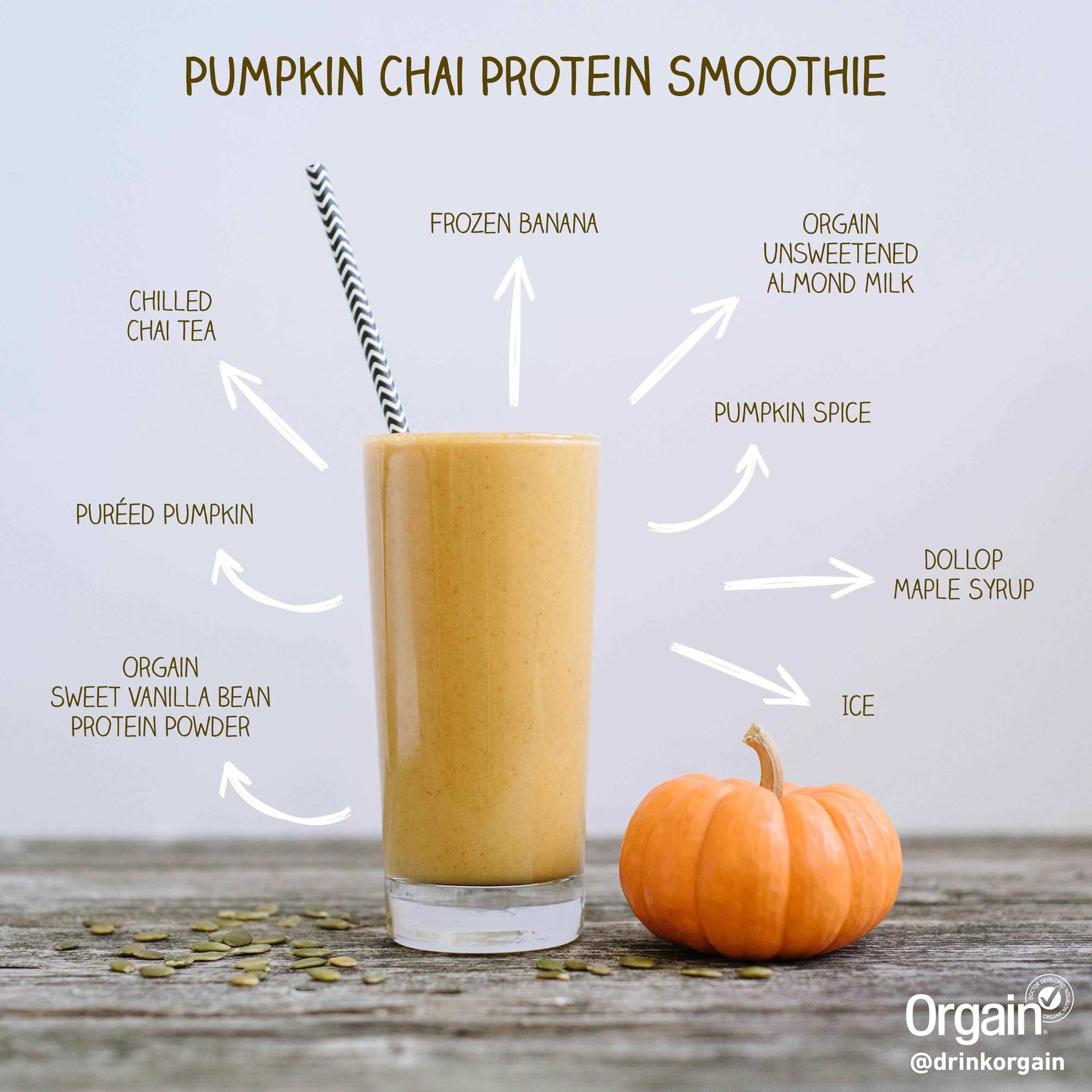 Pumpkin Chai Protein Smoothie Recipe