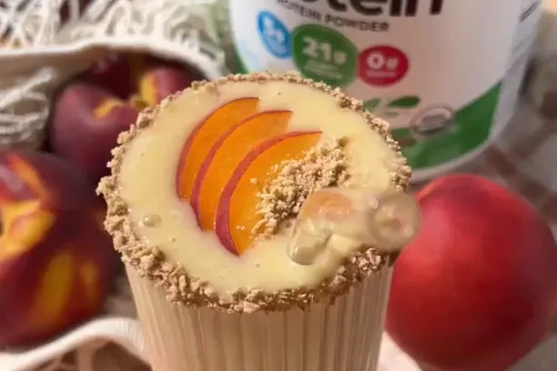 Peach Cobbler Protein Smoothie