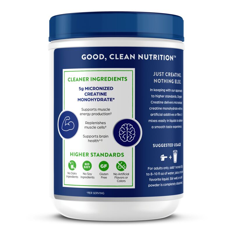 Left side of Orgain Creatine Powder - Unflavored - 17.64oz 