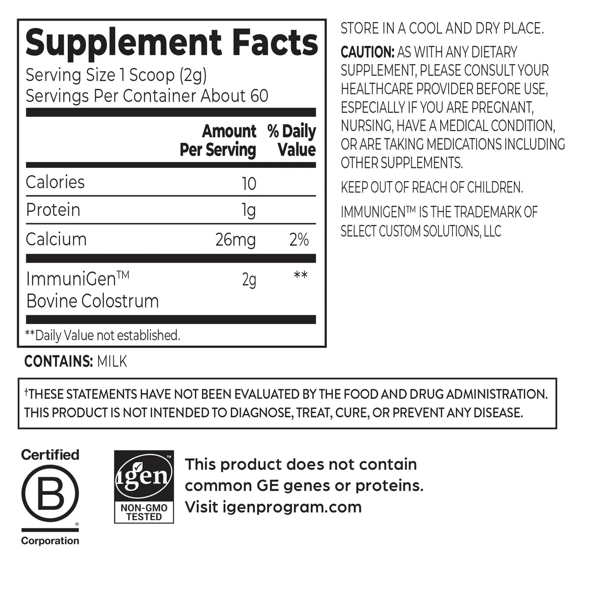 Colostrum Immune + Gut Health Powder