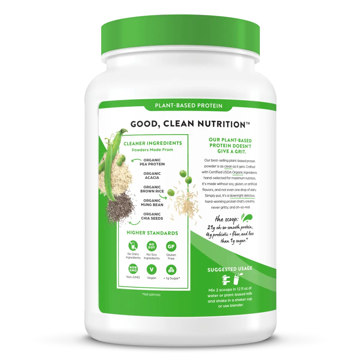 best protein powder for tirzepatide on S&J carbs and sugars Organic Plant-Based Protein Powder |