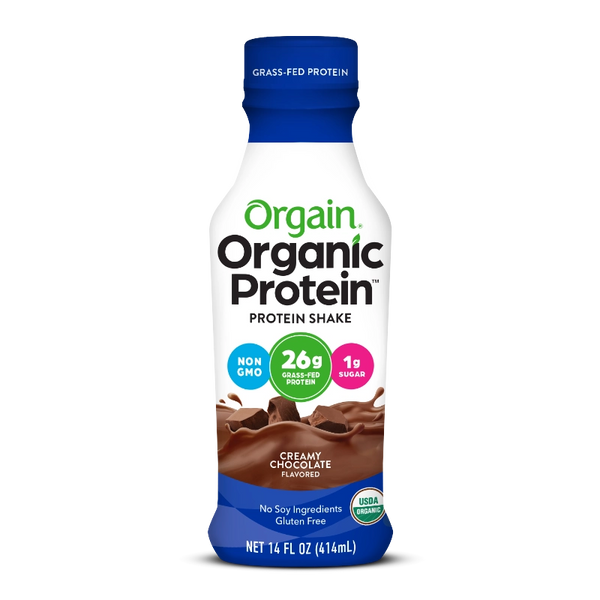 Orgain Grass-Fed Protein Shake, Creamy Chocolate Fudge - 12 pack, 11 fl oz cartons