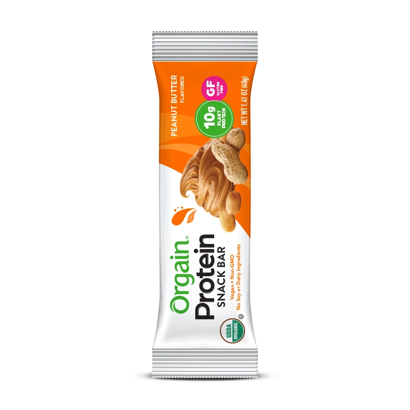 Front of Organic Protein Bar - Peanut Butter  Flavor in the 12 Bars Size