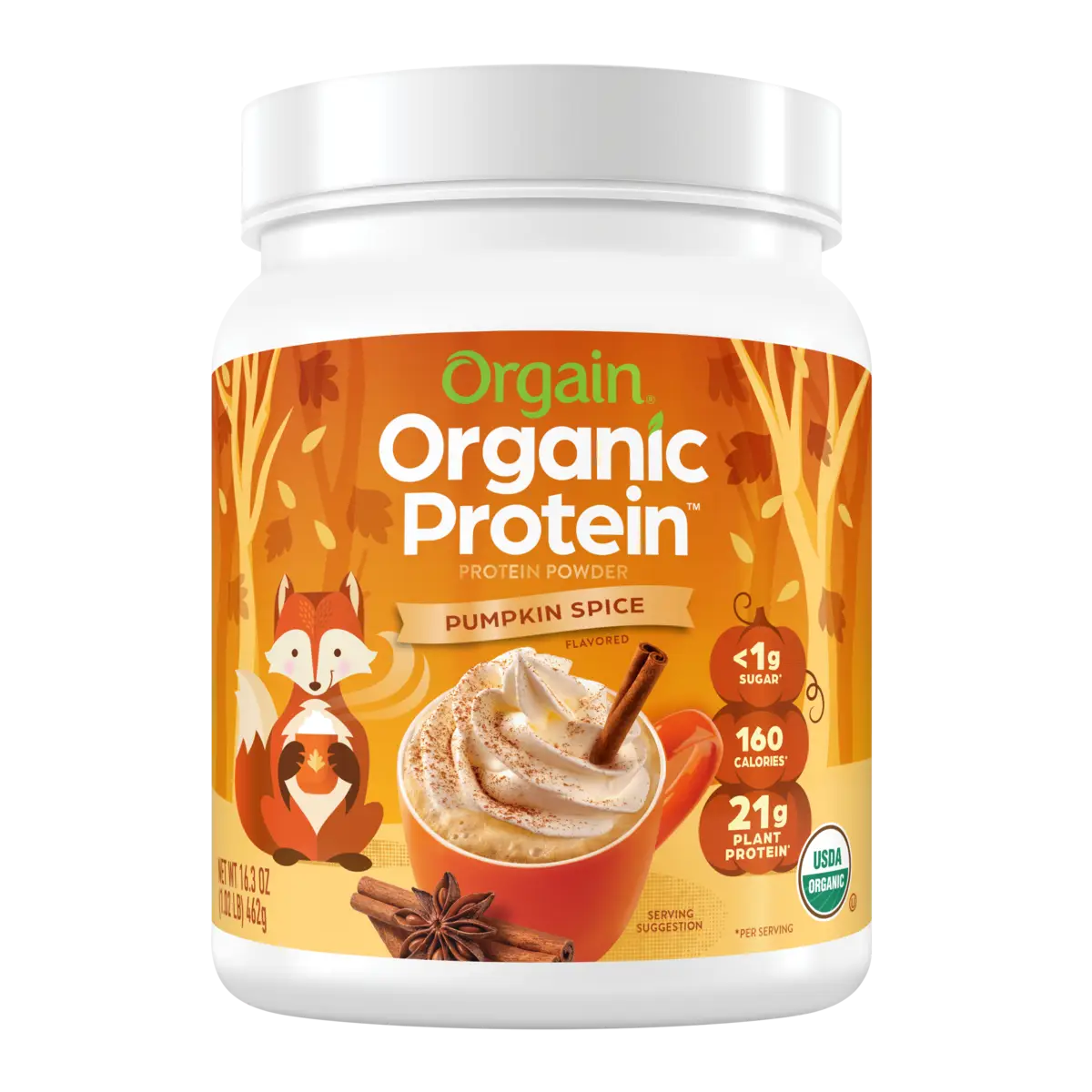 Orgain Organic Plant Based Pumpkin Spice Protein Powder