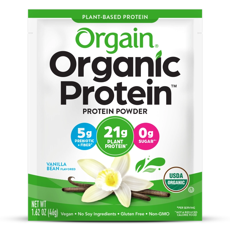 Orgain Label Individual Vanilla Protein Packets | Orgain