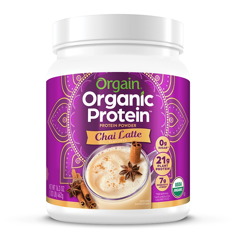 Organic Vegan Protein Powder Chai Latte - Chai Latte flavor protein powder by Orgain