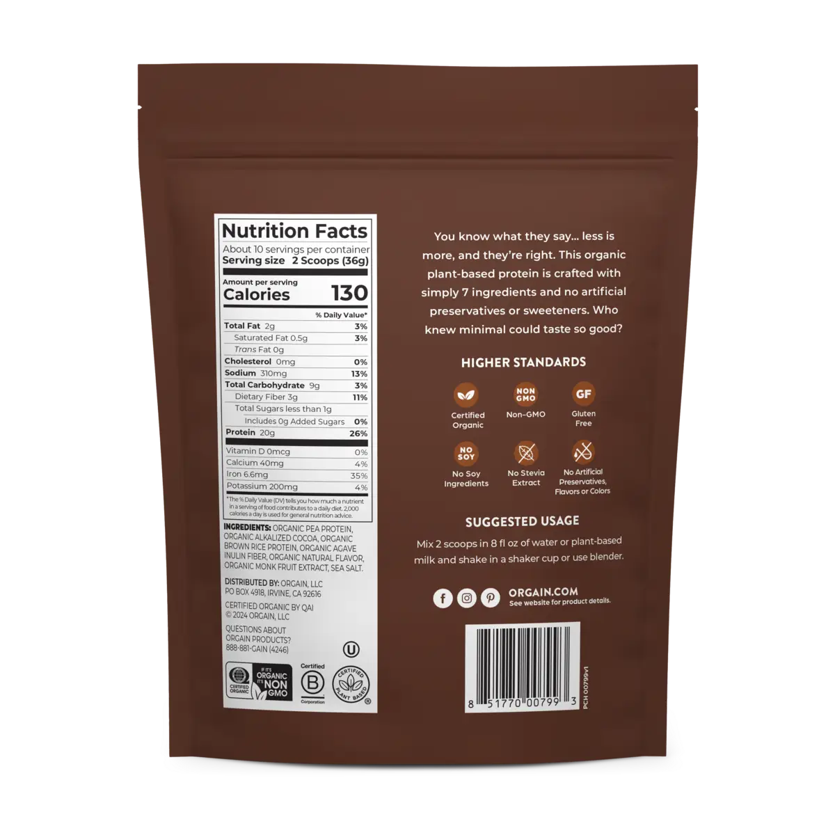 Perfect Blend Plant Protein Powder - Creamy Chocolate