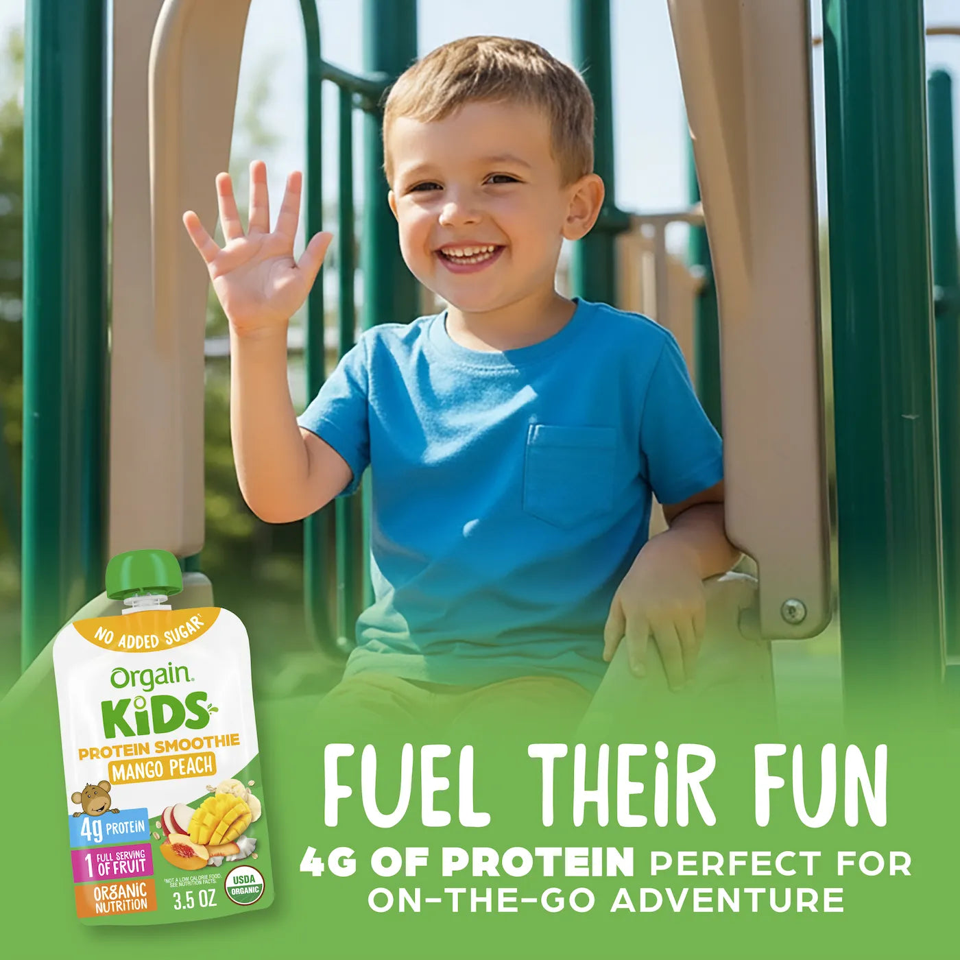 Orgain Protein Smoothie Pouch - Mango Peach