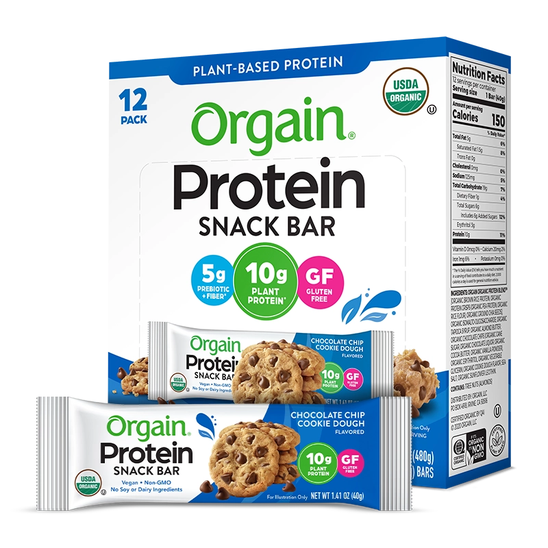 Orgain Organic Protein Bar - Chocolate Chip Cookie Dough