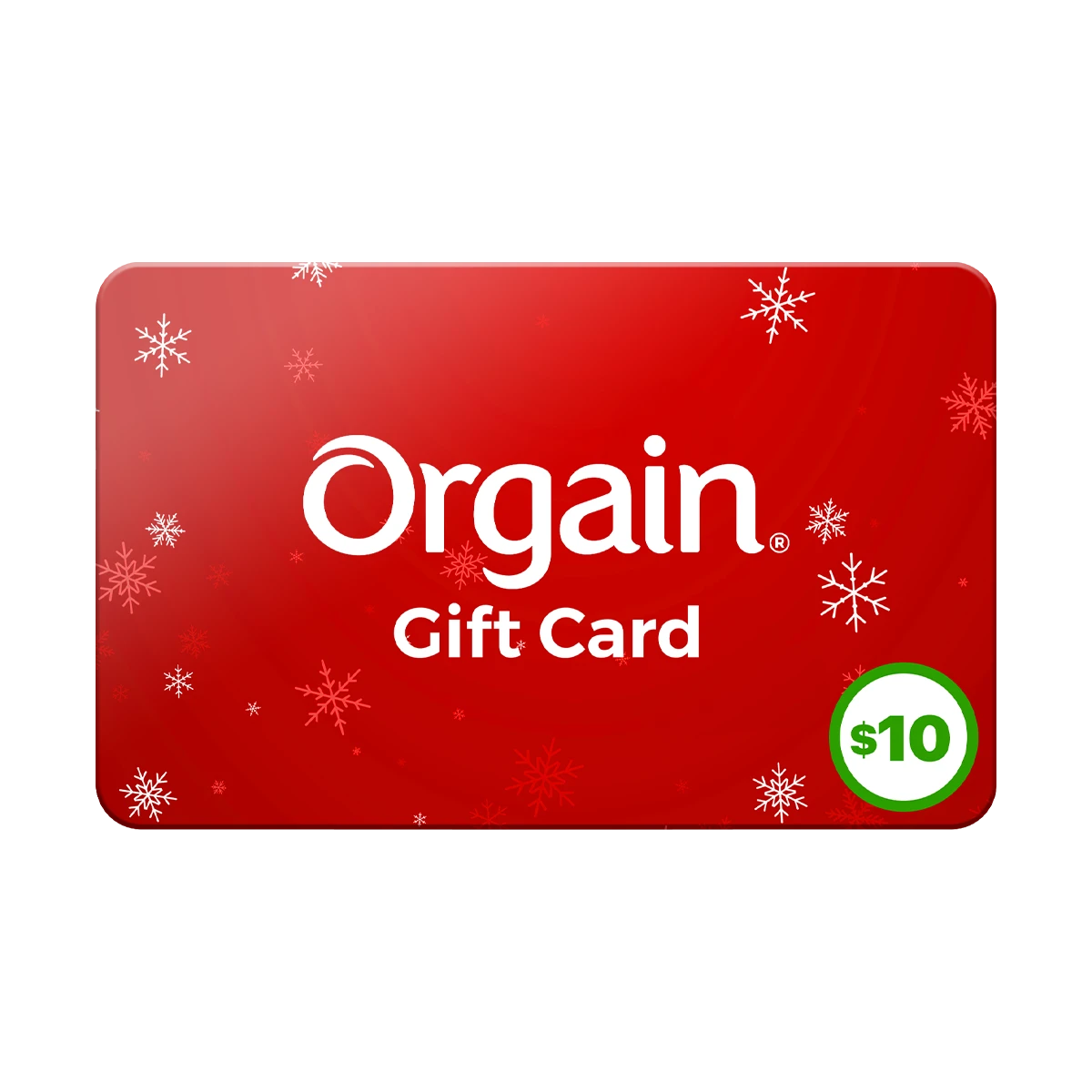 front of Orgain.com $10 Gift Card 