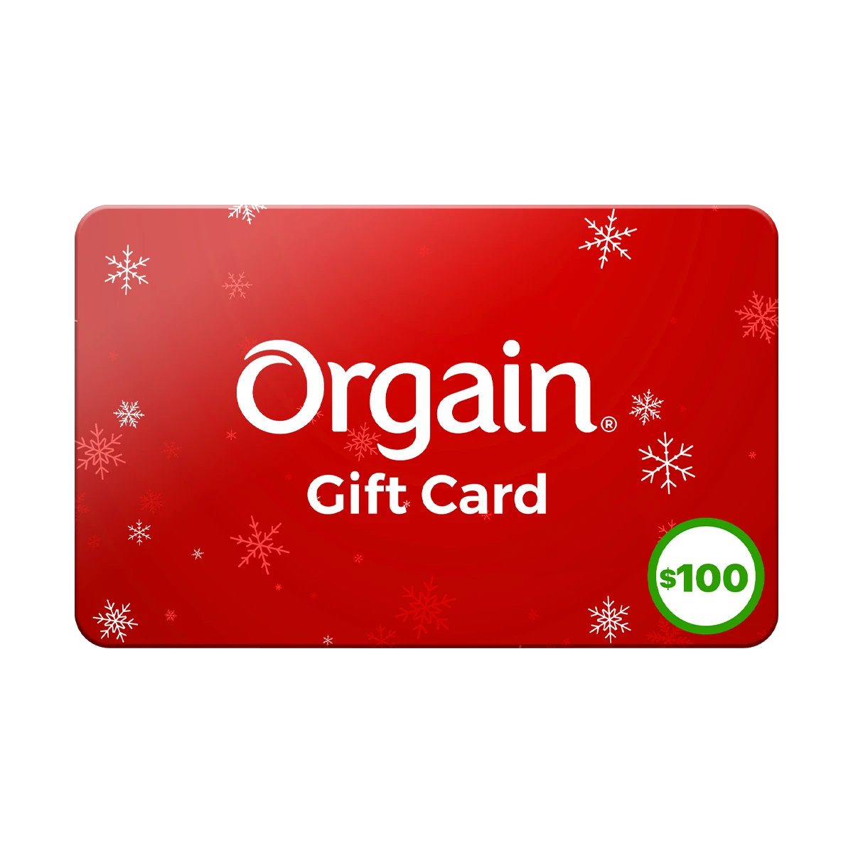 front of Orgain.com $100 Gift Card