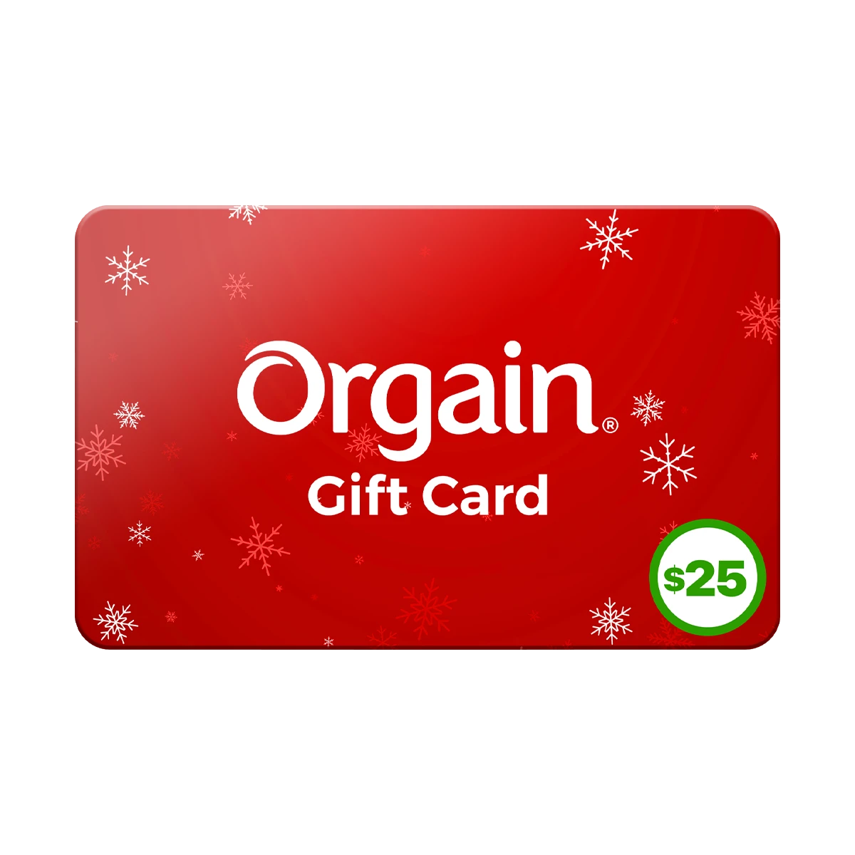 front of Orgain.com $25 Gift Card