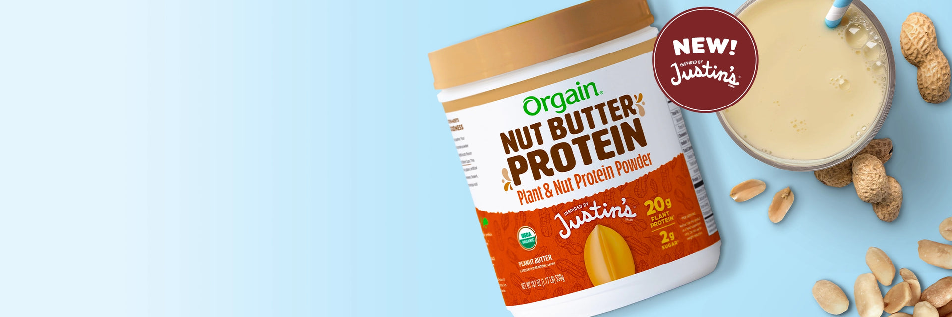Orgain x Justins nut butter protein powders coming soon.