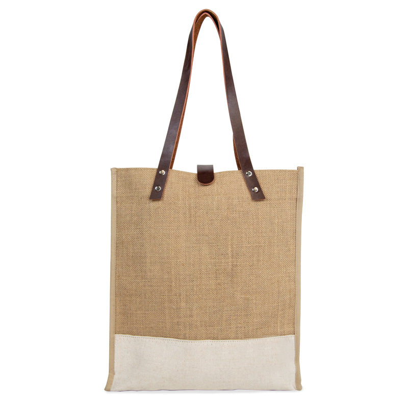 Back of Everyday Tote - Golden Jute 1 Tote Size in the 2.03lb Canister Size