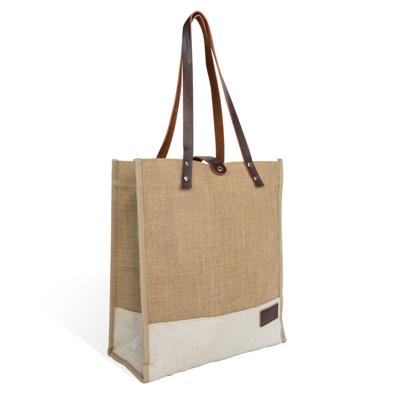 Front of Everyday Tote - Golden Jute 1 Tote Size in the 2.03lb Canister Size